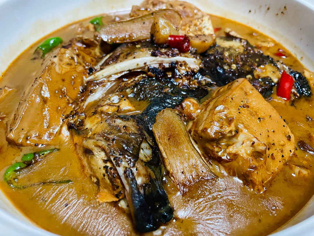 不输餐馆的鱼头泡饭