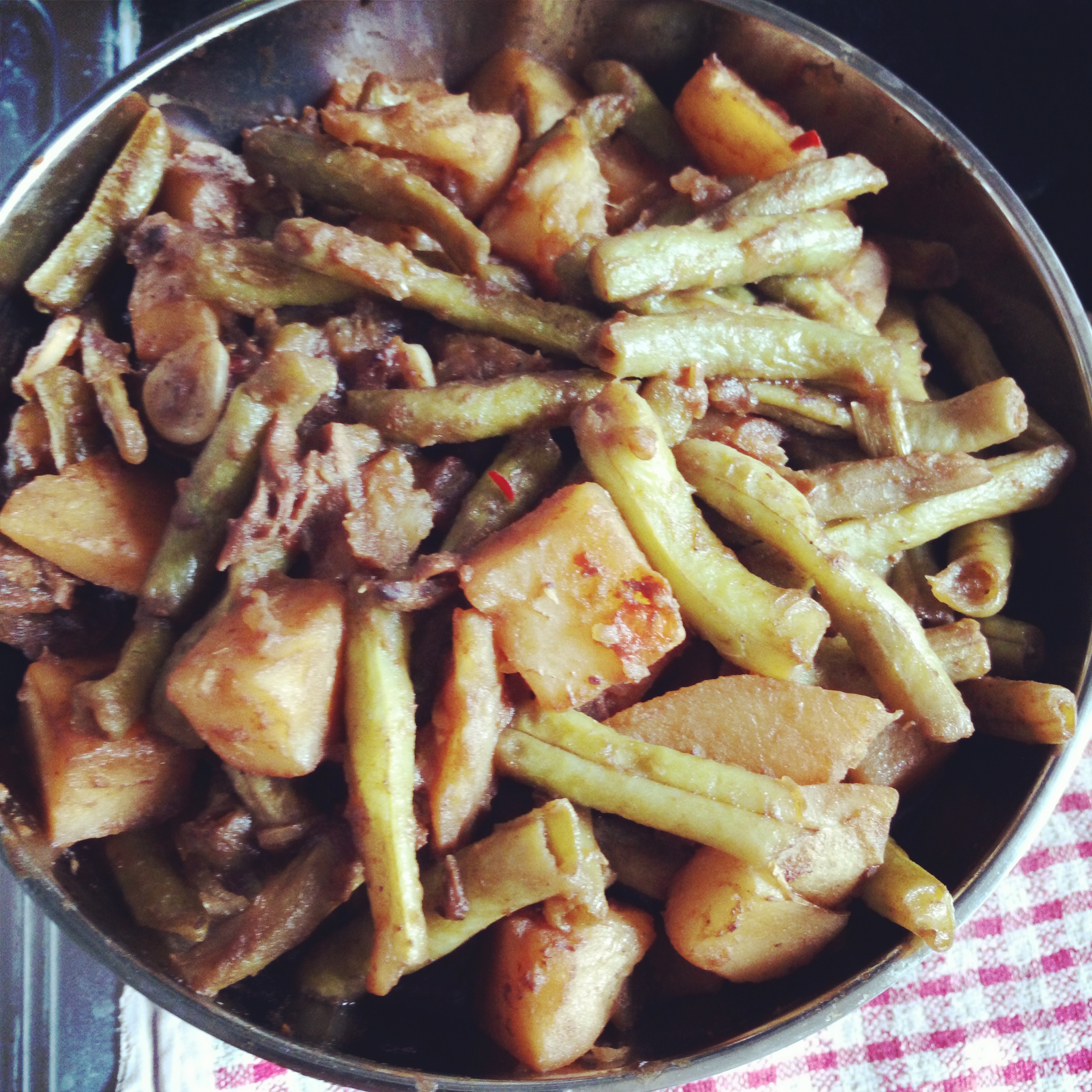 土豆炖豆角
