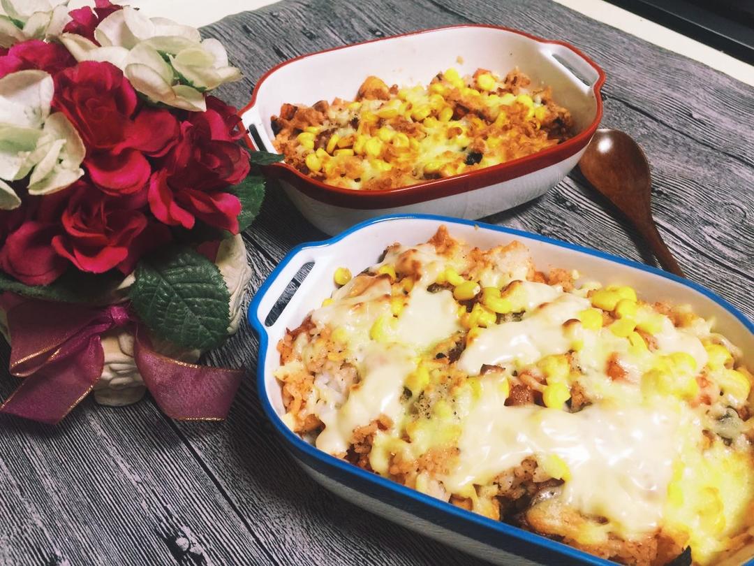 快手芝士焗饭的做法