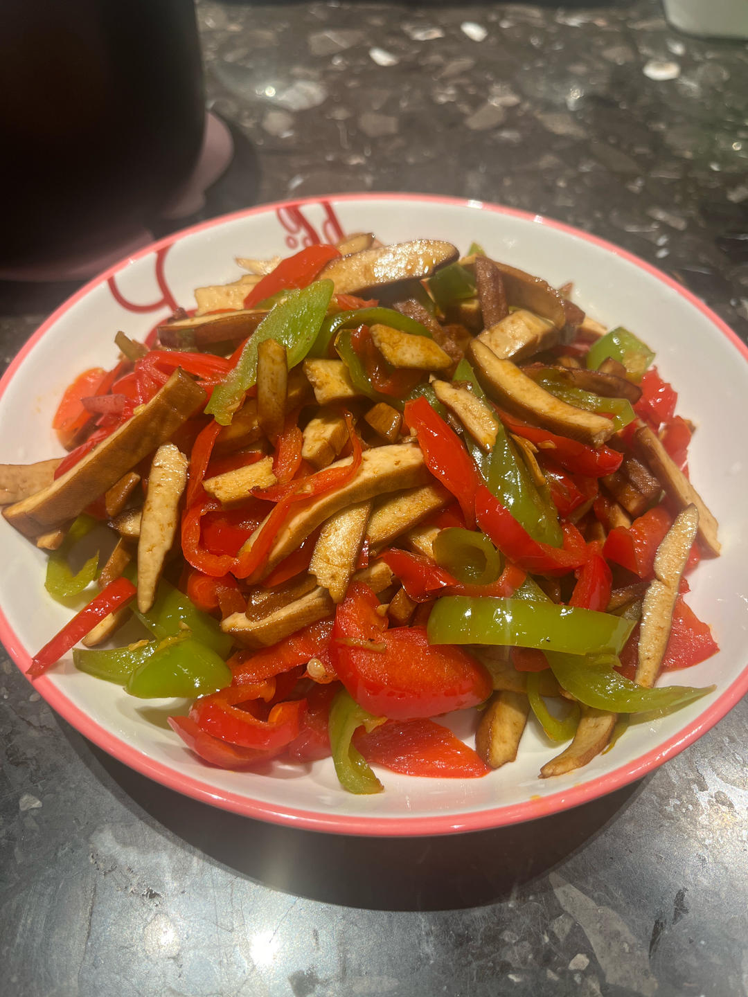 青椒炒豆干