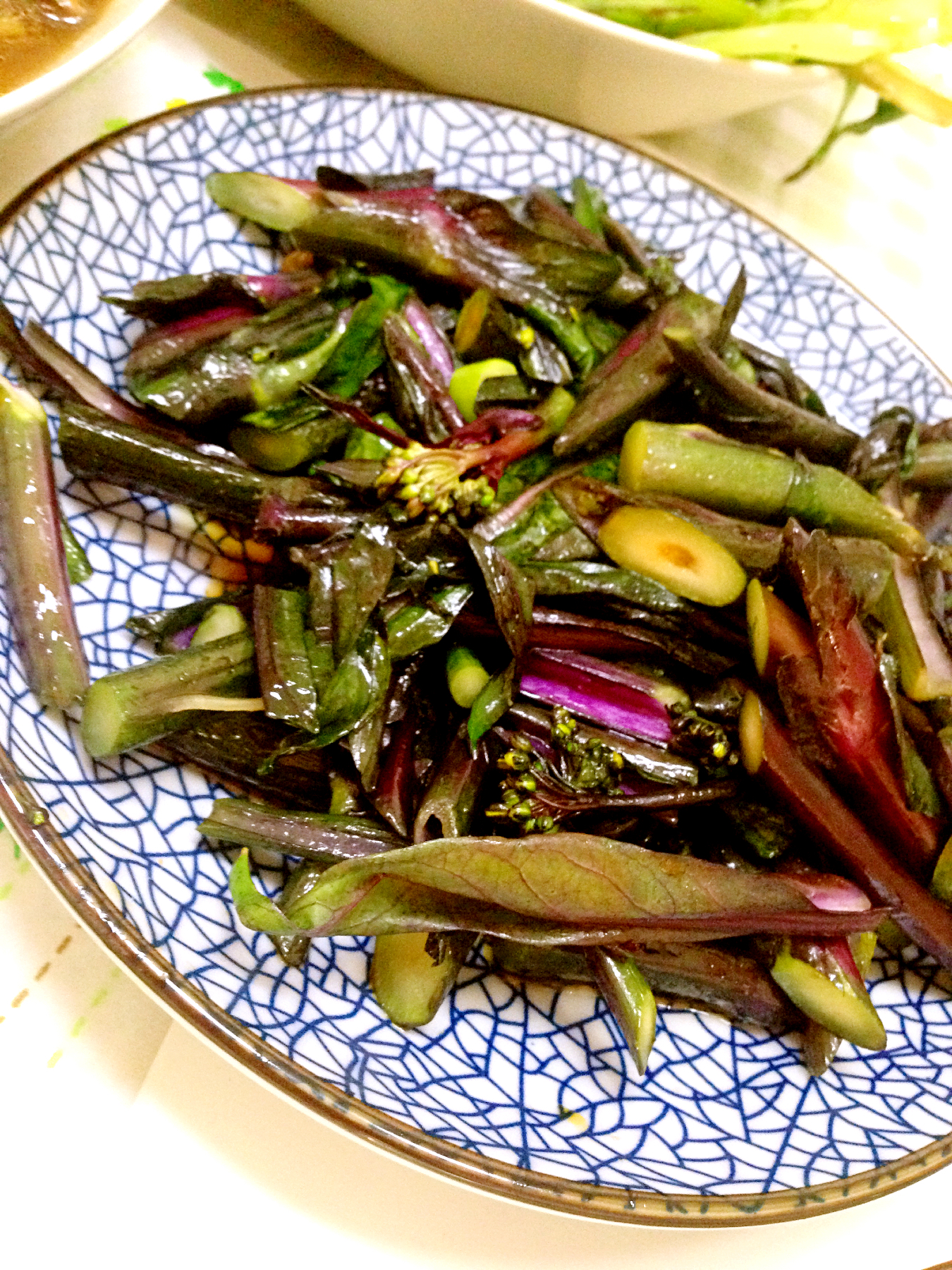 小炒紫芥蓝