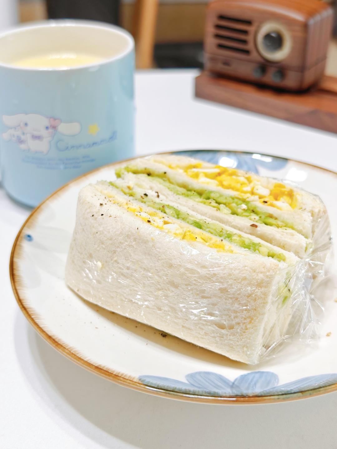 冬日小清新～牛油果鸡蛋沙拉三明治