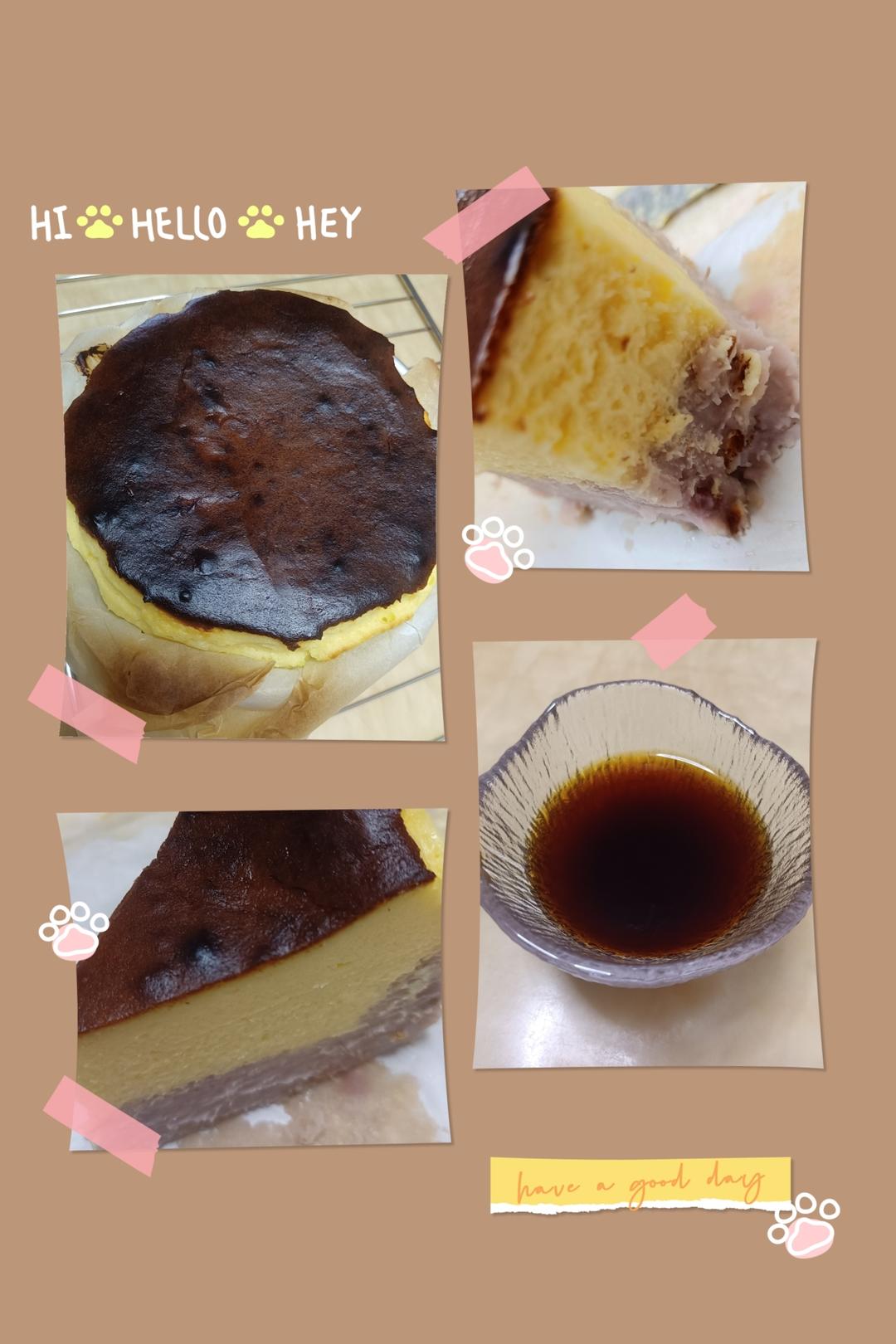 超绵密顺滑的【芋泥巴斯克蛋糕】！