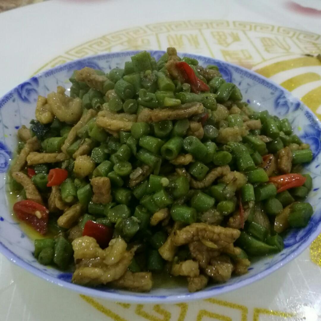 肉沫豆角下饭菜