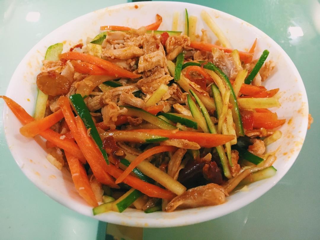 减脂健身｜凉拌手撕鸡丝（香辣&麻油版）