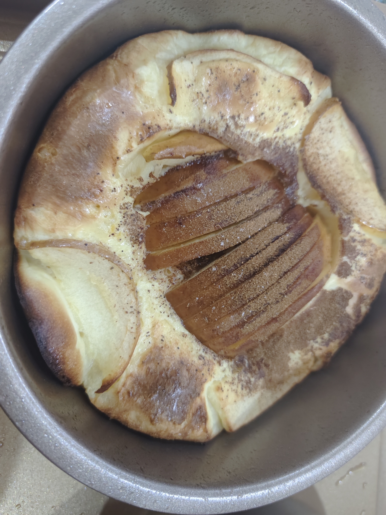 低卡肉桂苹果荷兰松饼🥞网红brunch