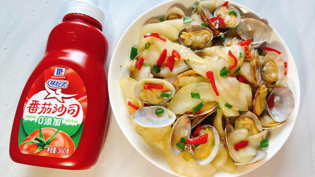 味好美番茄沙司～花蛤炒黄瓜