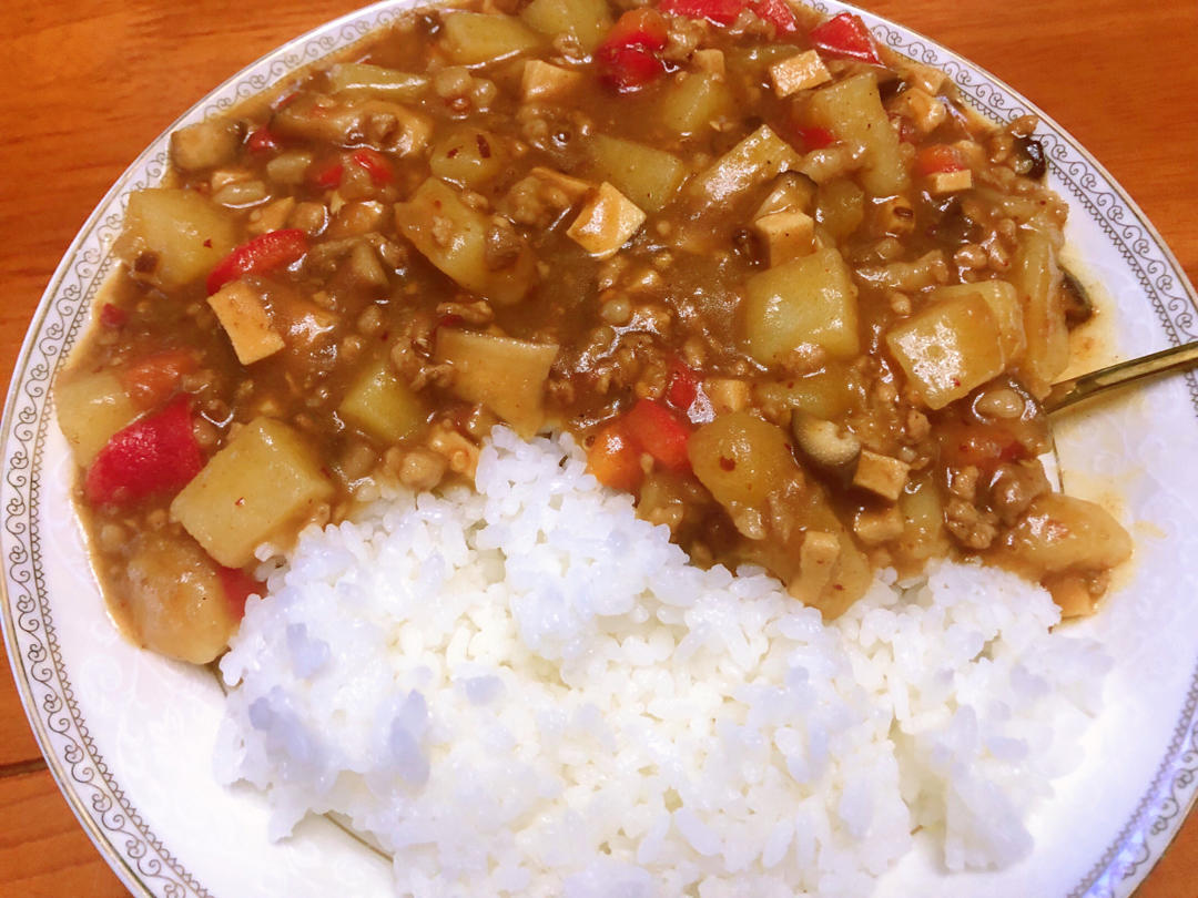 ㊙️香菇土豆肉沫拌饭❗️比外卖还好吃