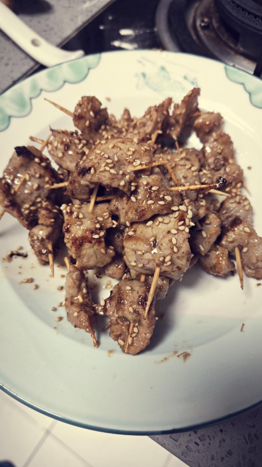 儿童版牙签牛肉，肉质香嫩不柴，一串串超好吃