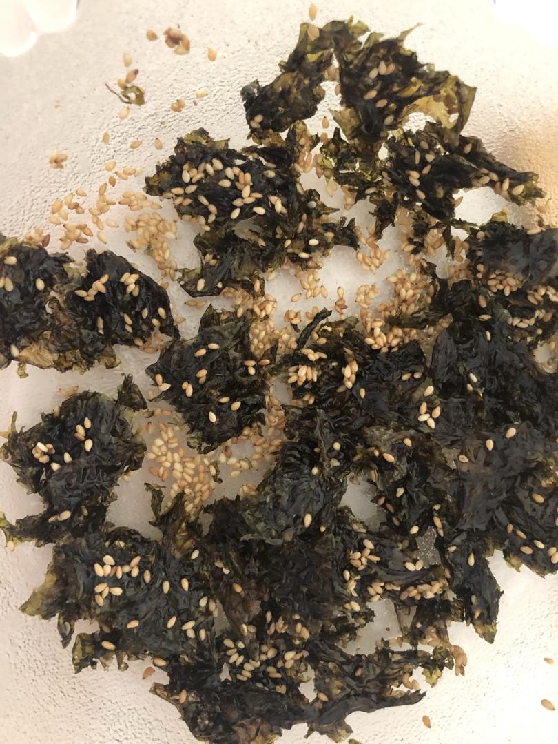 枝枝吖做的自制海苔香酥紫菜