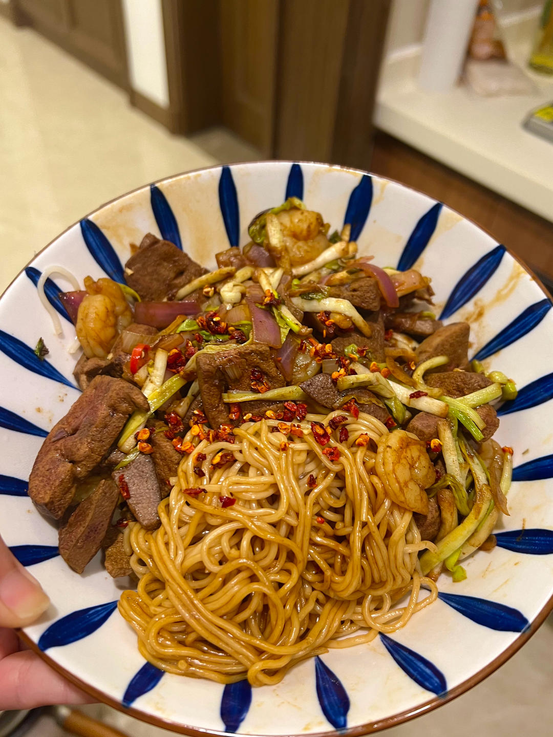 杭州肉丝拌川（加猪肝）