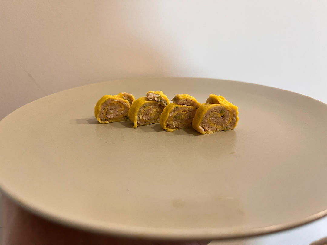 宝宝蛋皮肉卷  儿童肉蛋卷 婴幼儿鸡蛋肉卷《一岁以上宝宝辅食》卷尖 蒸鸡蛋皮卷肉午餐肉