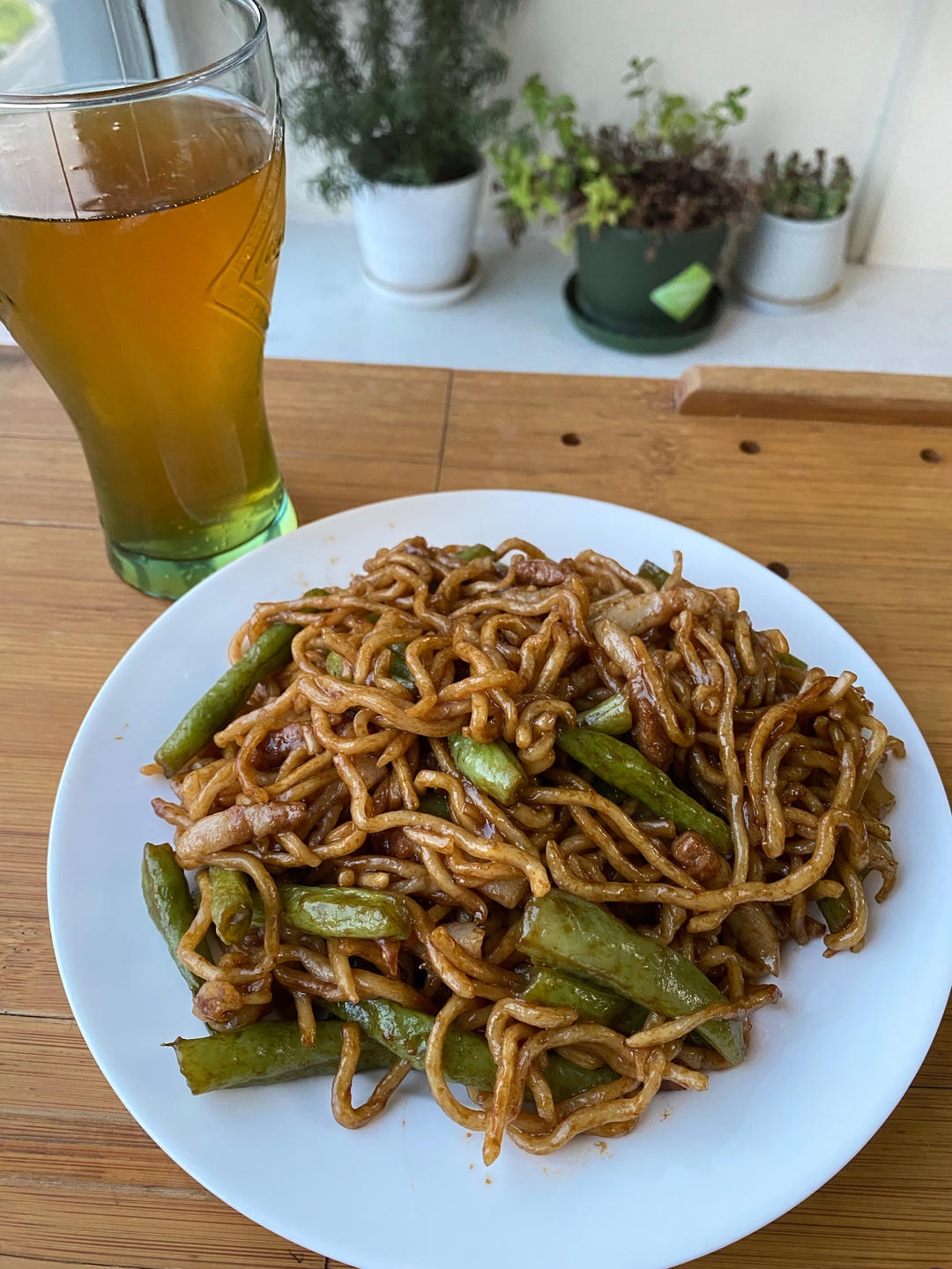 地道老北京扁豆焖面 豆角焖面 太好吃小心吃撑哦