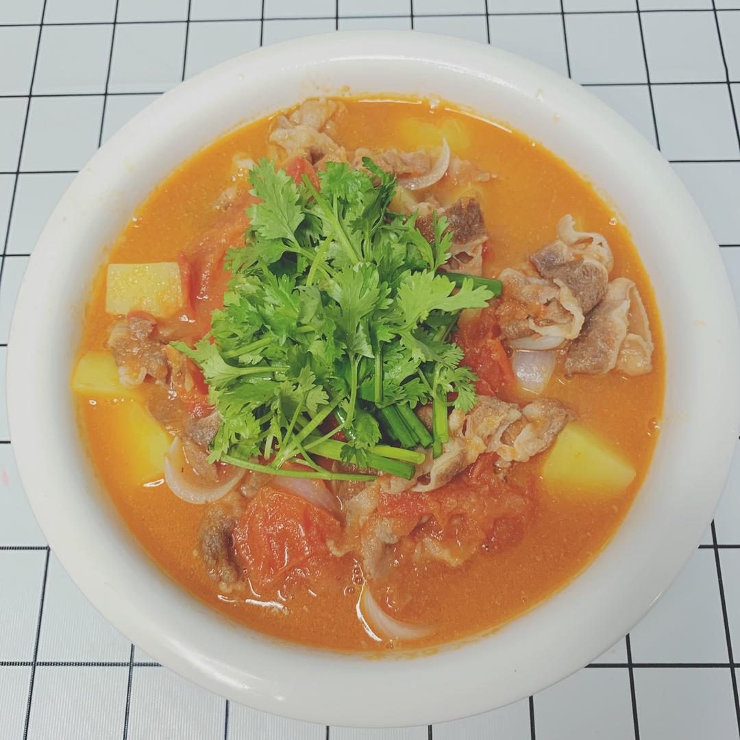 番茄土豆肥牛锅