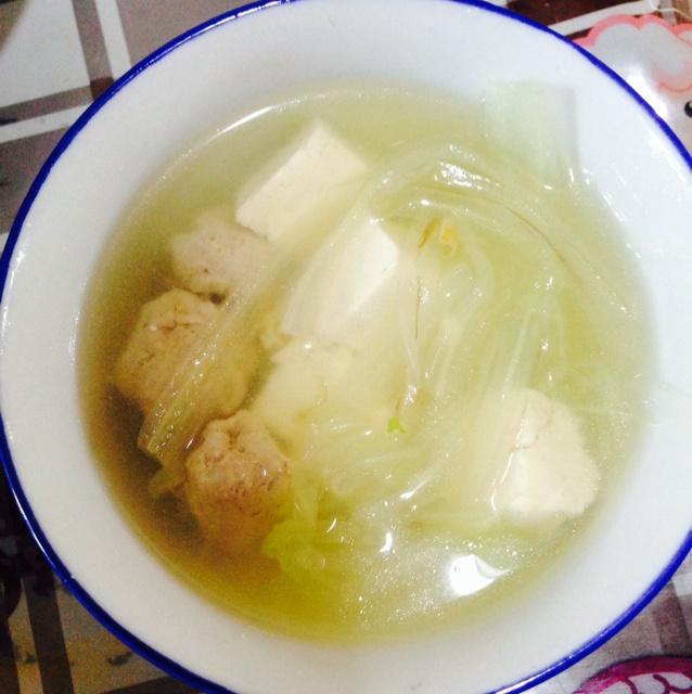 白菜豆腐汤