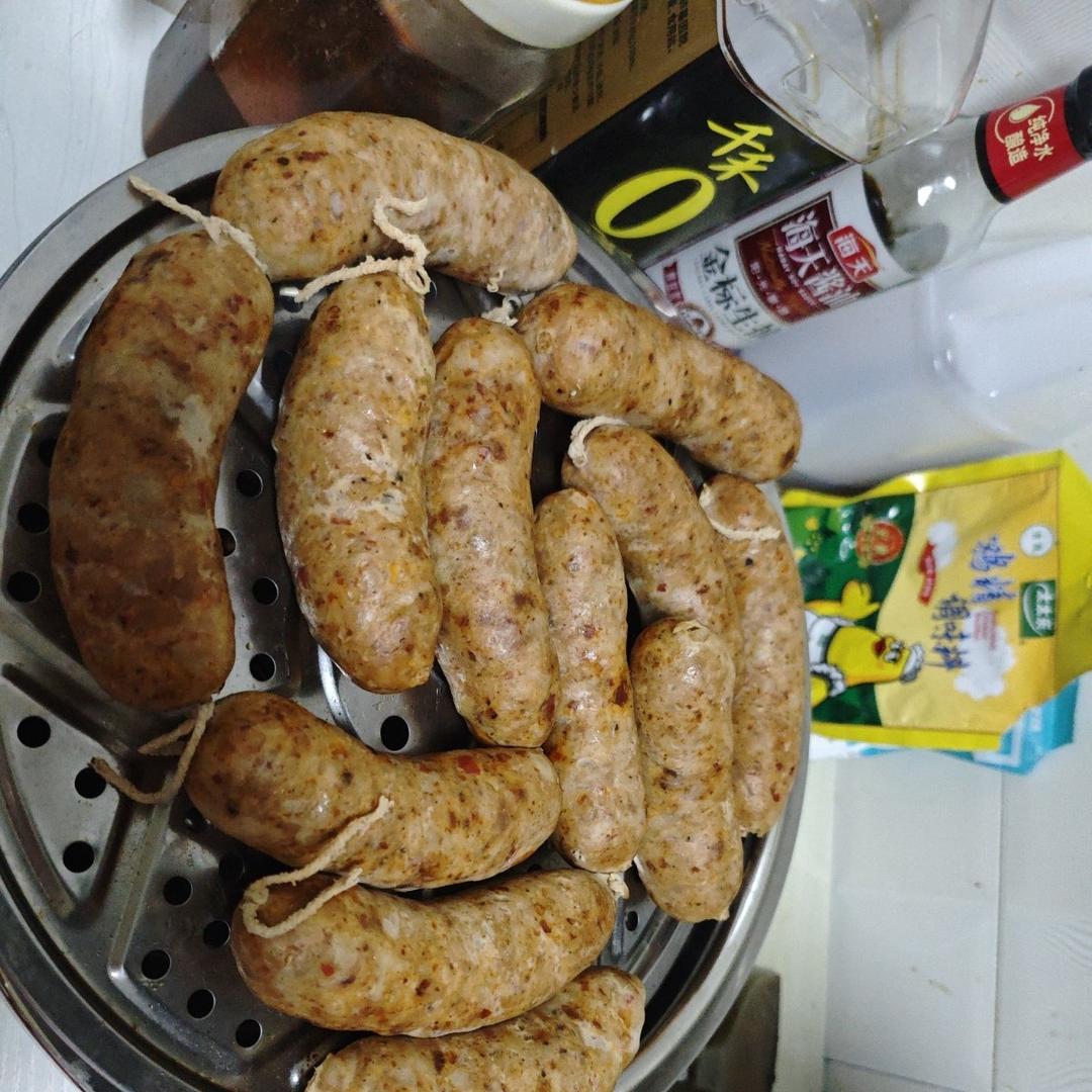 能量满满的猪肉脆皮肠(烤肠、灌肠、自制香肠)