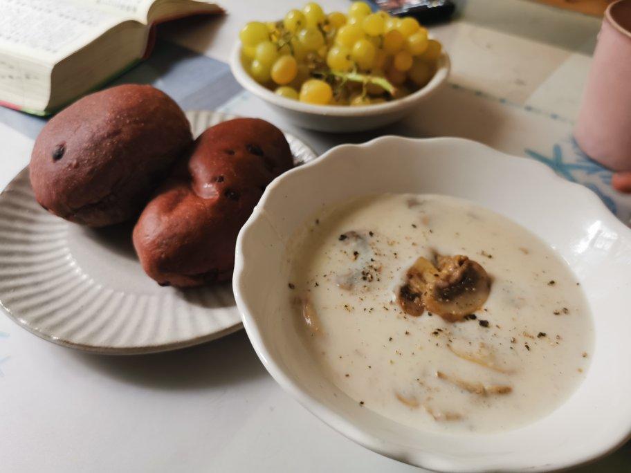 奶油蘑菇汤 一人份牛奶版