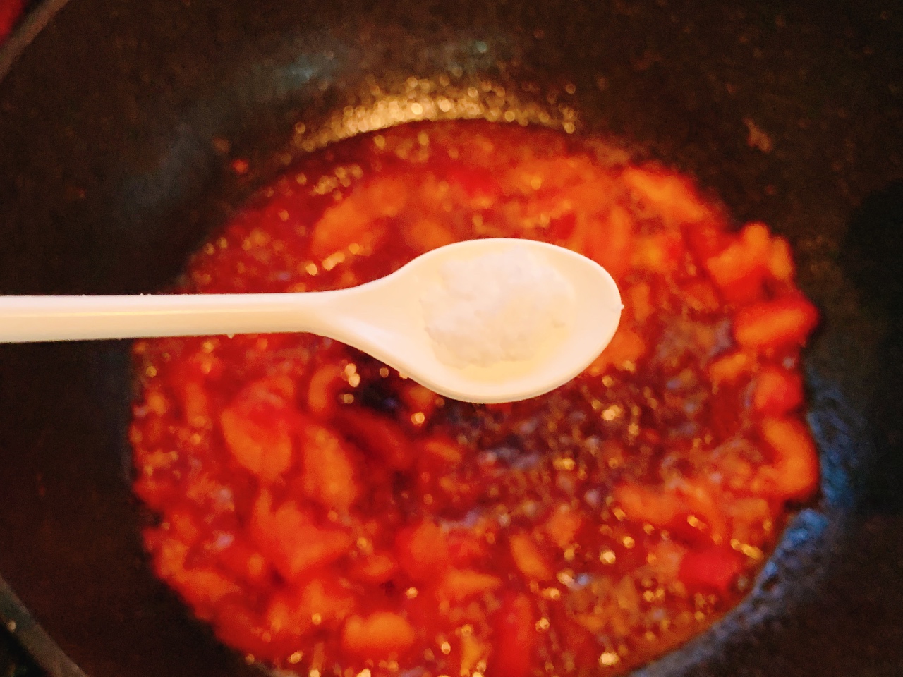 酸爽开胃❗️超级好吃的番茄火腿鸡蛋盖浇面的做法 步骤10