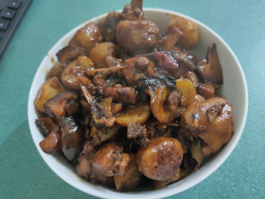 【栗子烧鸡】鸡肉都给你吃，栗子归我~