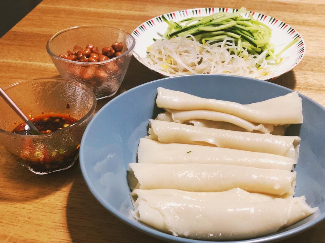 不用水洗的自制凉皮，零失败