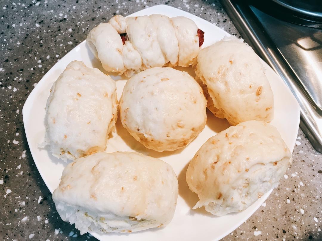 燕麦奶香馒头(一次发酵)