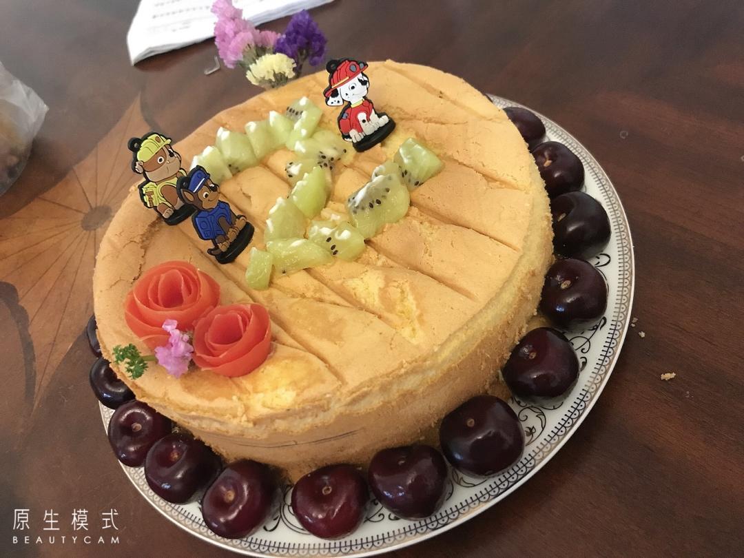 八寸戚风蛋糕（生日蛋糕坯）附六寸配单