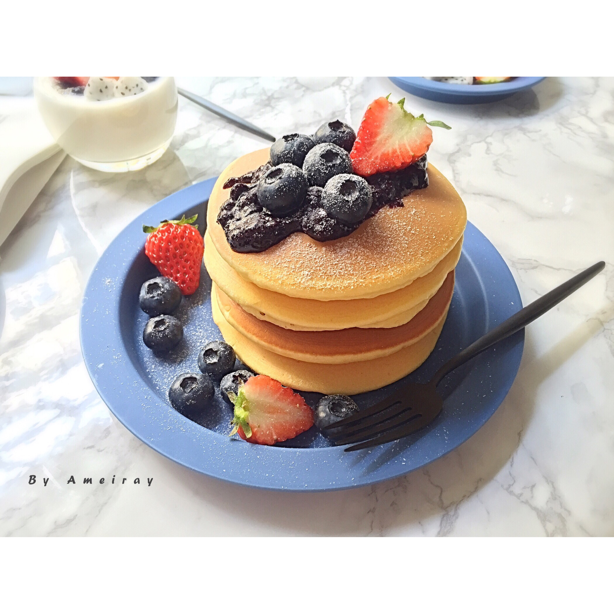 蓝莓酱松饼（日本森永松饼粉）
