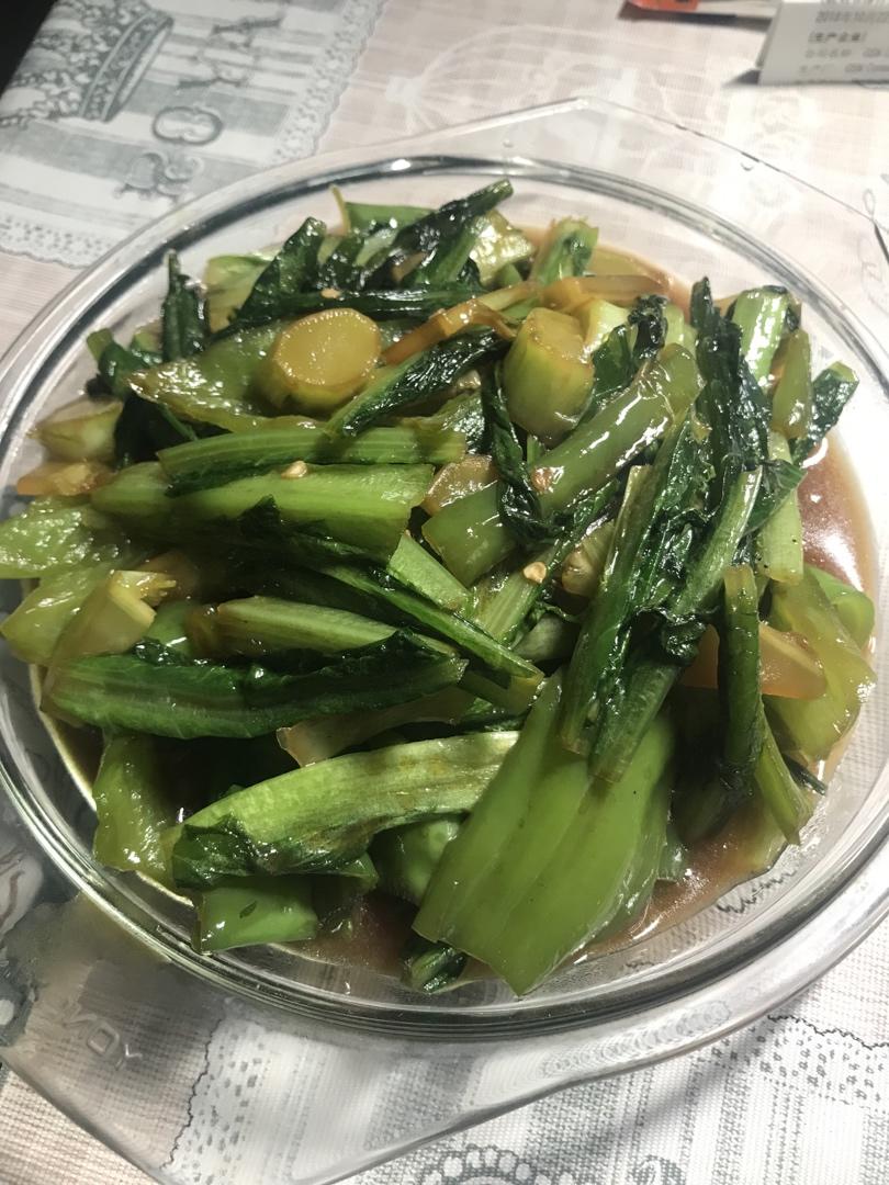 蚝油莴笋叶