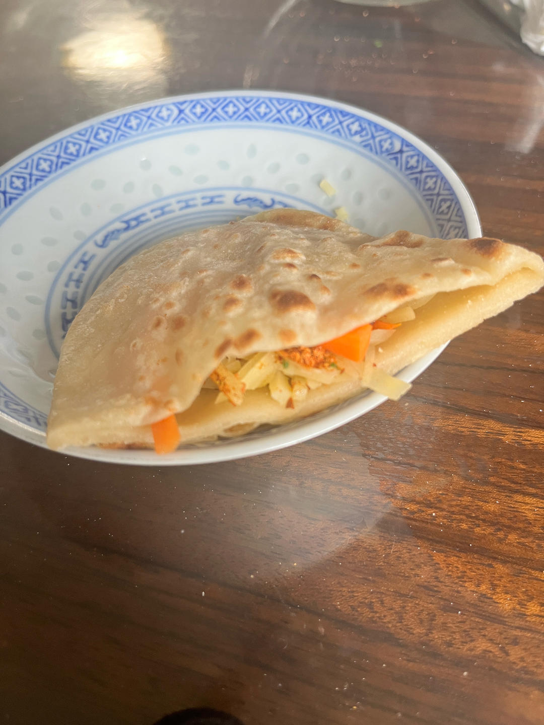 半烫面的口袋饼｜装啥都好吃