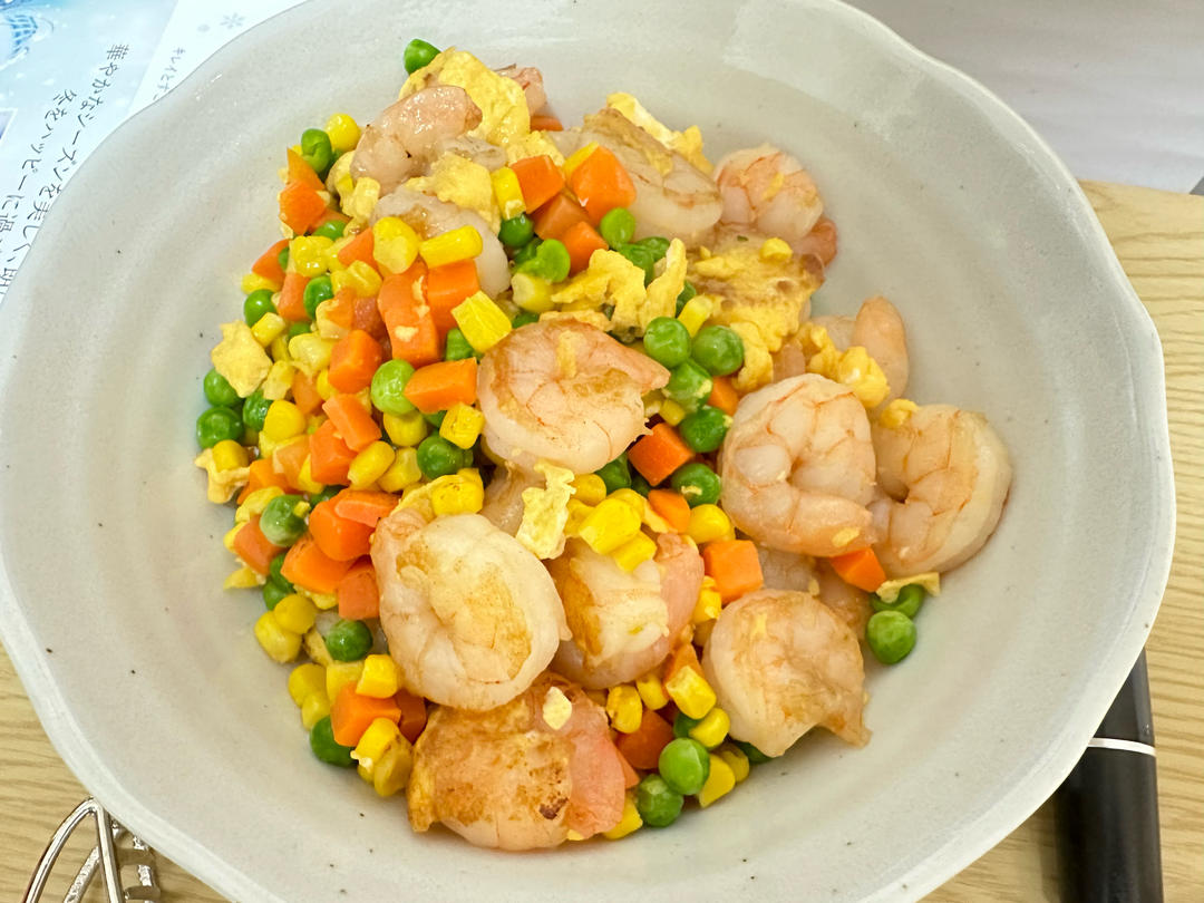 低脂豌豆虾仁滑蛋