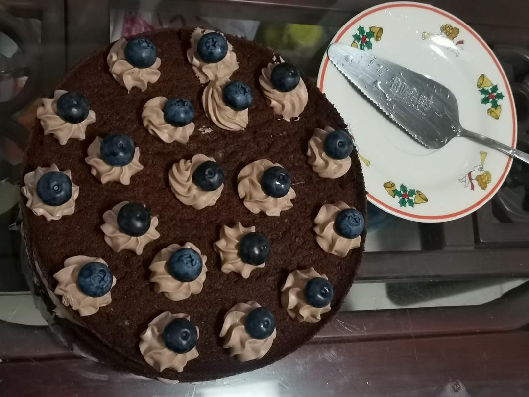 可可方形装饰蛋糕