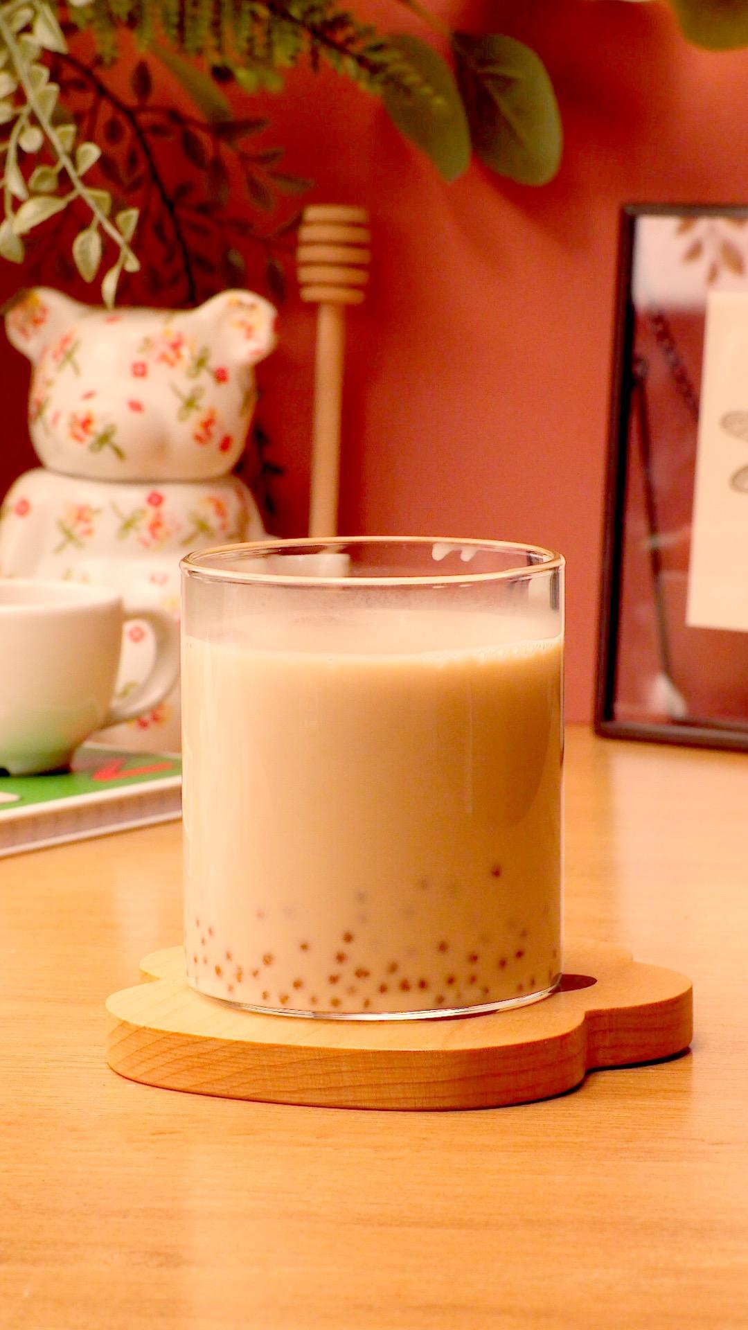 红糖西米热牛奶