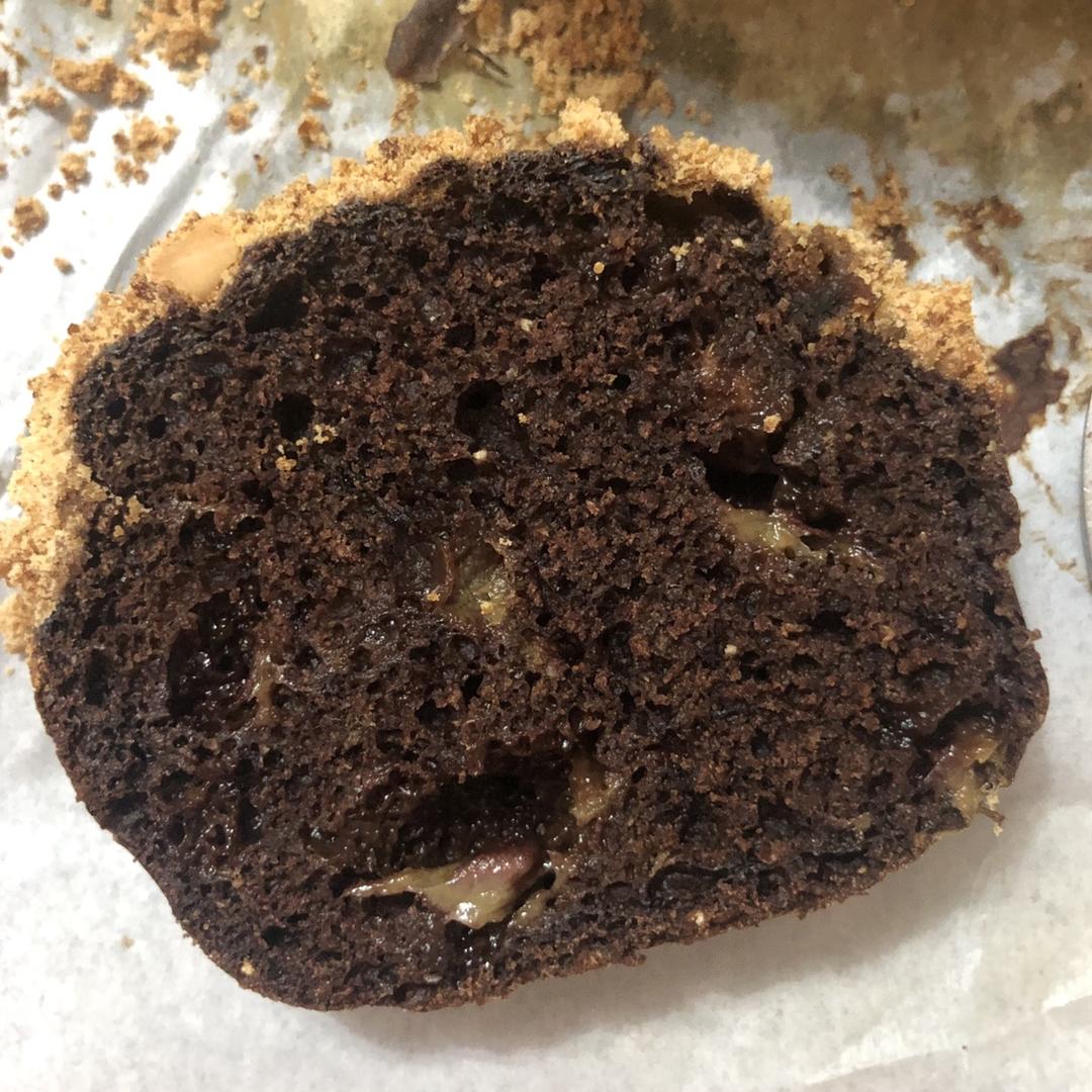 摩卡花生酥全麦快手面包丨健康·烘焙