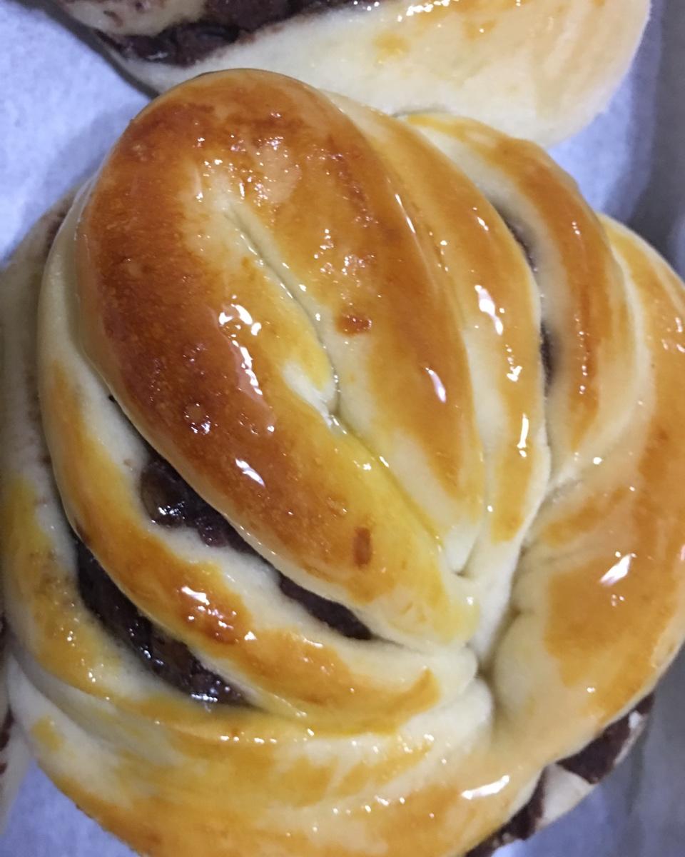 紫气东来_3l8e做的花式豆沙面包