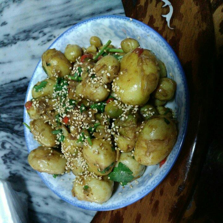 孜然香辣煎小土豆