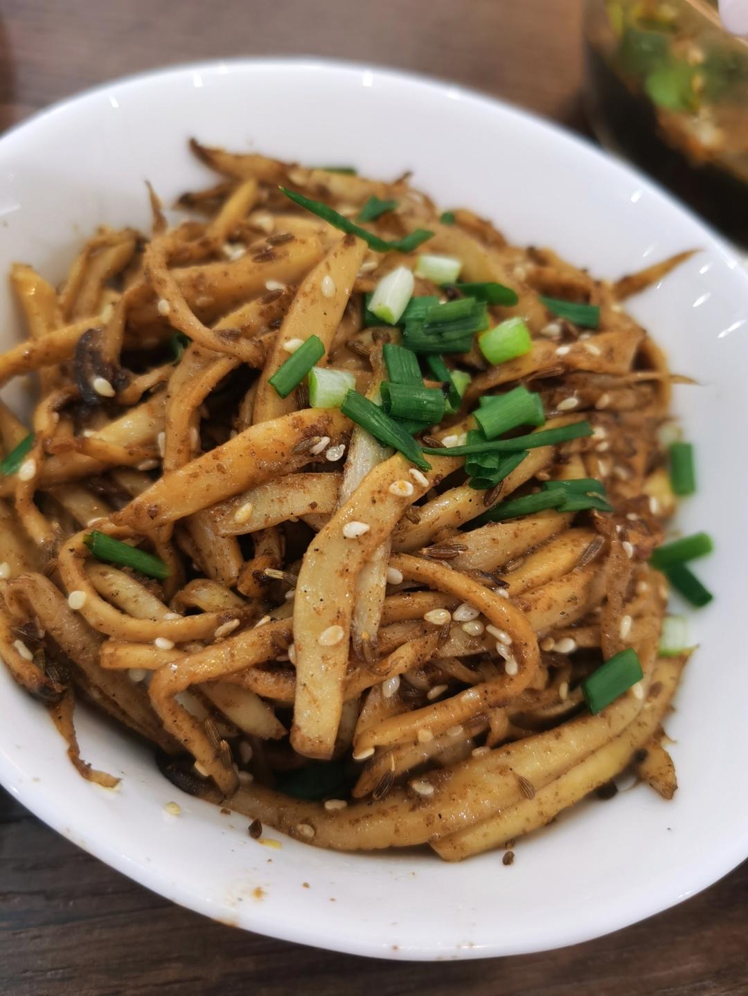 越嚼越香‼️比肉还要好吃👉干煸孜然杏鲍菇