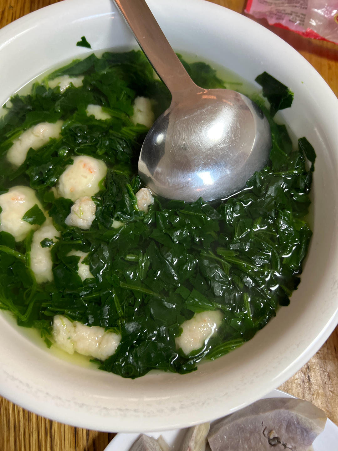 菠菜牛肉丸子汤