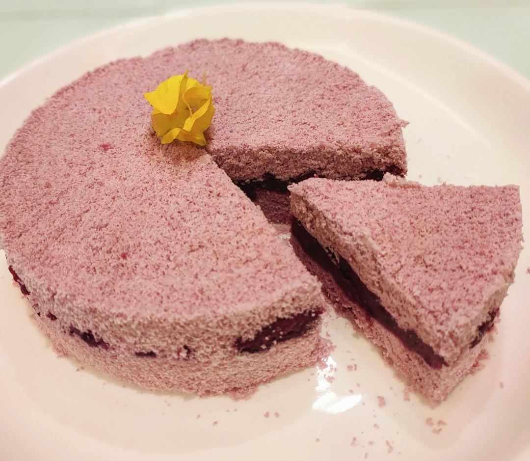 不用烤箱也能做❗️紫薯松糕