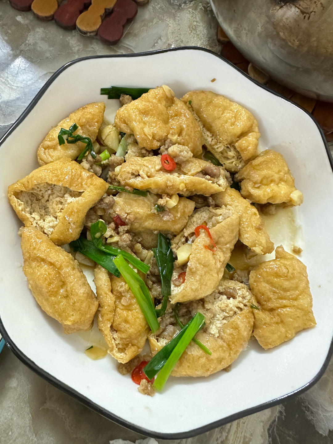 肉末炒豆泡（下饭菜）