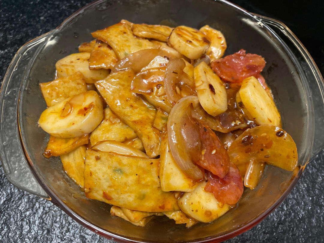 软乎乎炒水磨年糕