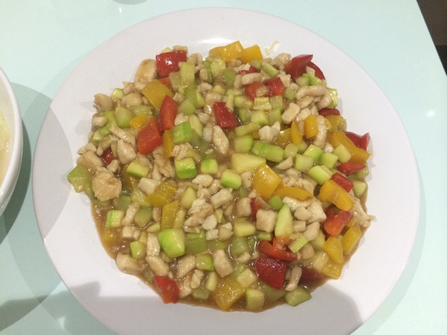 蚝汁鸡肉葫芦丁