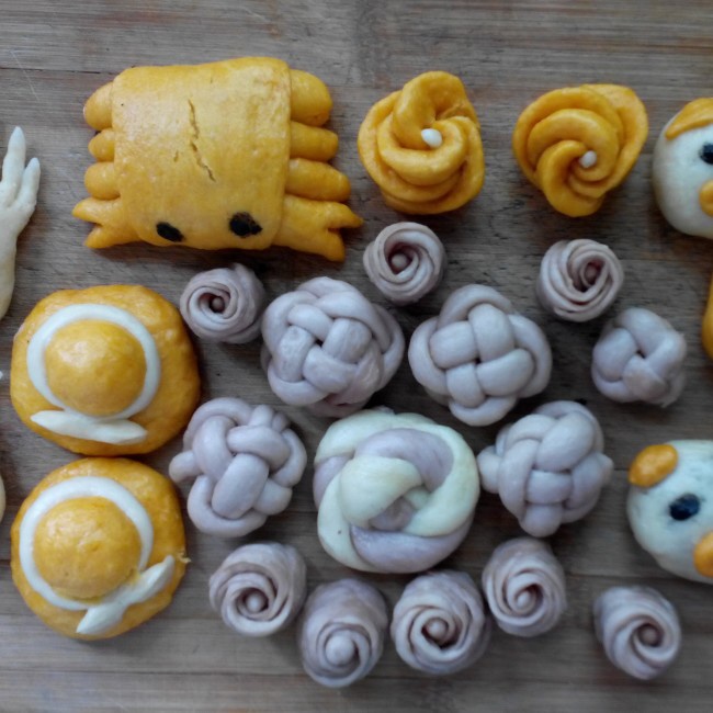 南瓜双色花卷馒头