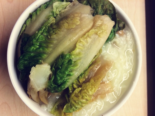生菜鱼片粥