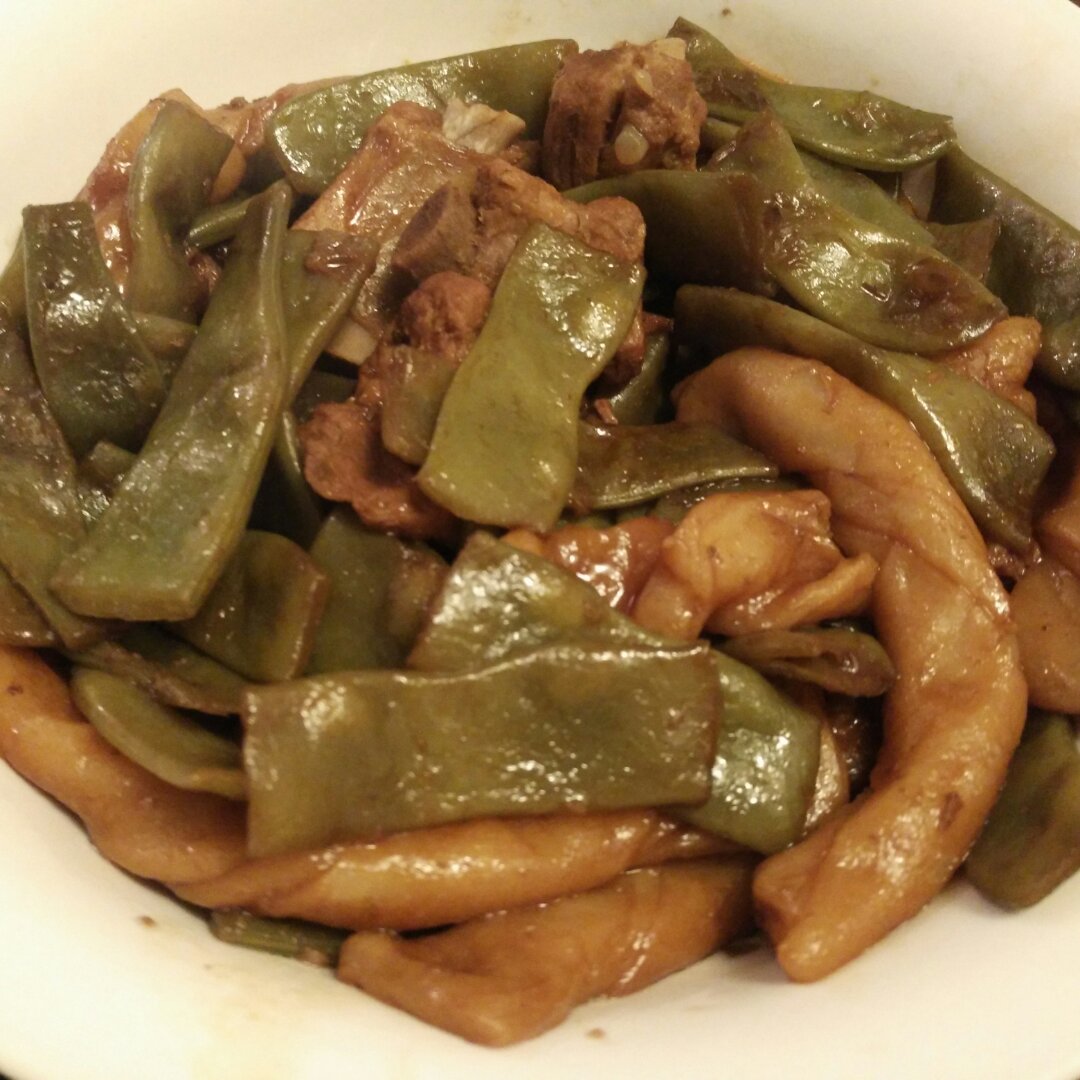 排骨扁豆粘卷子