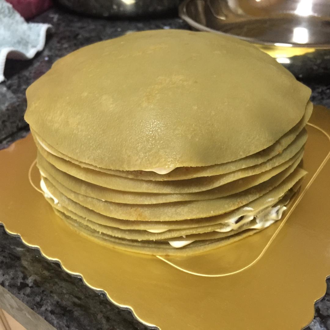 美味的煎蛋糕—抹茶千层蛋糕
