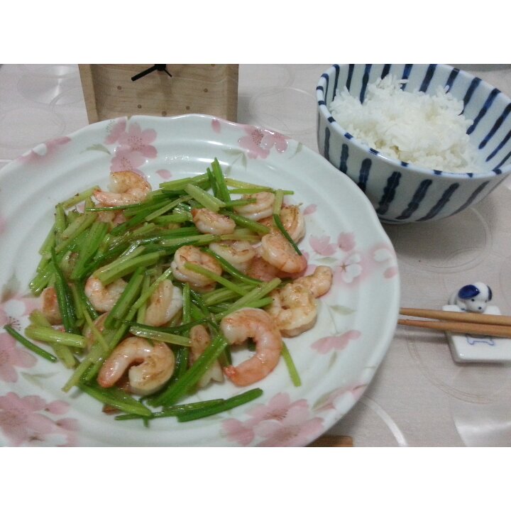 西芹炒虾仁