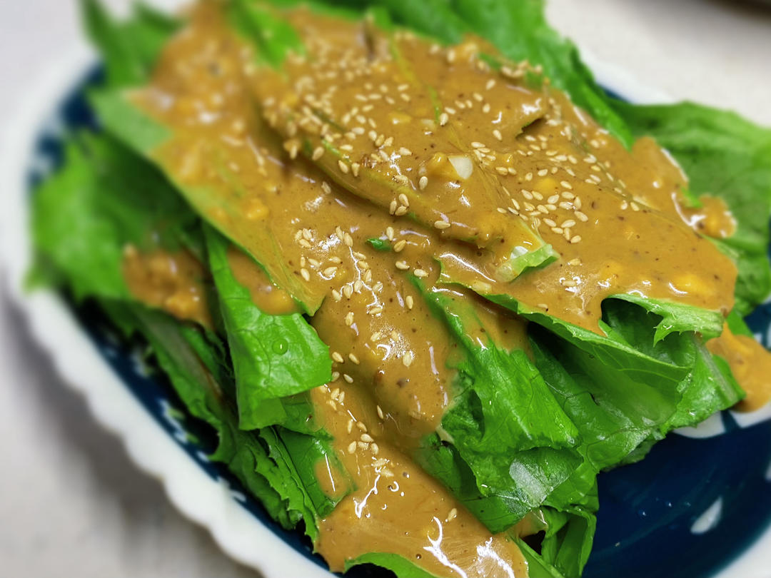 低脂高钙小凉菜，麻汁油麦菜