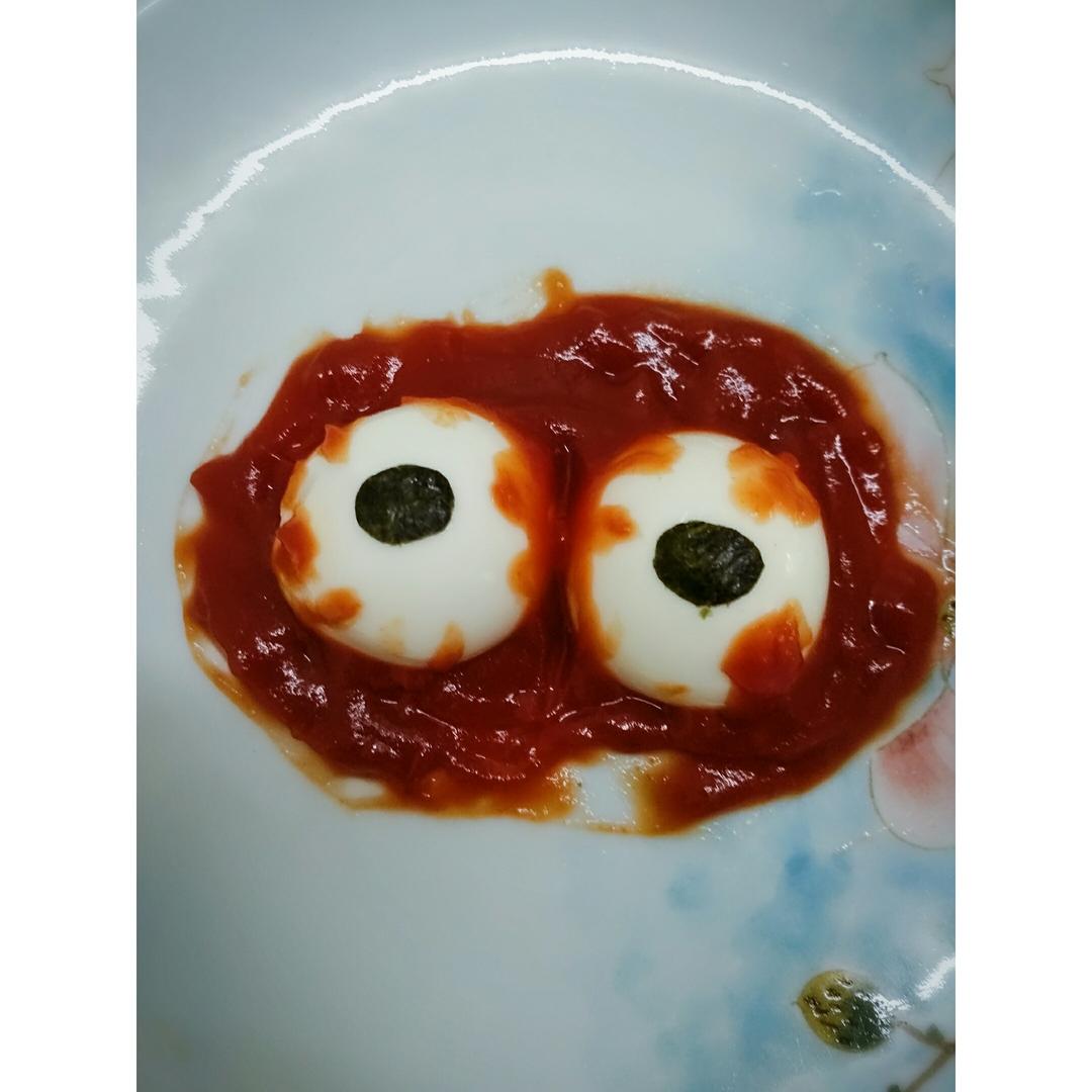 超快手万圣节眼球水煮蛋