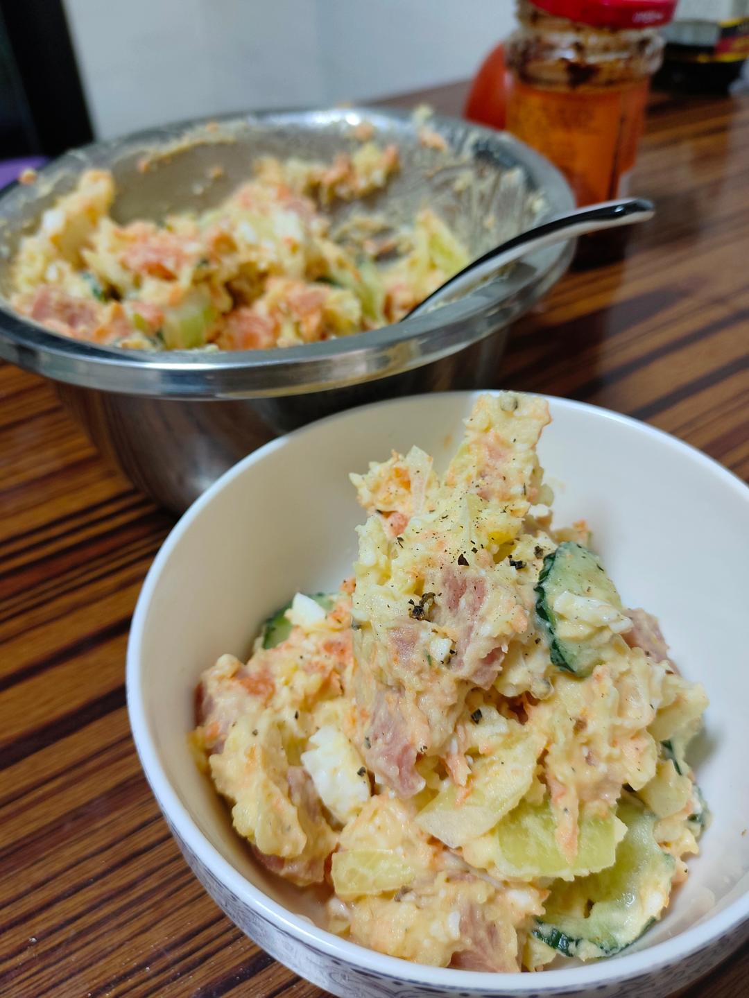 减脂必备‼️土豆泥沙拉三明治🥪居然这么好吃