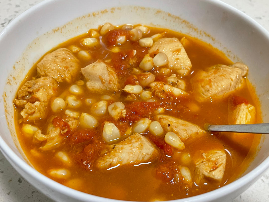 🍅｜100道减脂餐02｜超鲜美番茄汁玉米鸡胸肉